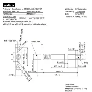 供应村田muRata品牌射频测试探针MM206819