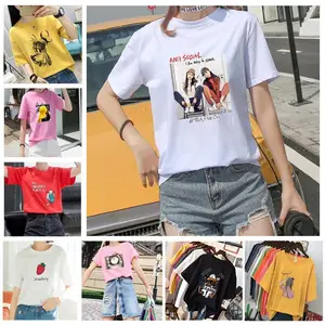 纯棉白色半袖体恤上衣服装厂家直接拿货网站福建南平地摊批发衣服2元一件