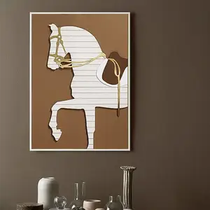 深圳装饰画纸艺挂画墙上饰品手工别墅会所酒店样板间玄关轻奢风