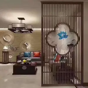 高端别墅不锈钢屏风隔断 中国风屏风定制
