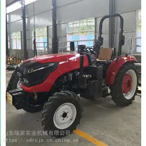 供应潍坊804 80马力农田大棚用四驱拖拉机带旋耕机