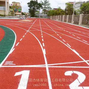 中小学田径赛场混合型塑胶跑道材料生产供应橡胶跑道铺装施工价格