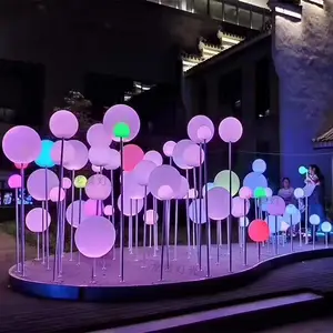 吹气互动泡泡景观灯装置公园景区广场游客互动圆球灯装置效果装置