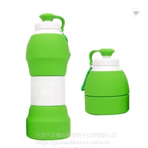 580毫升可折叠硅胶旅行水瓶 硅胶折叠水瓶 时尚折叠硅胶水瓶