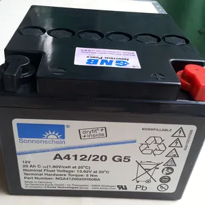 德国阳光蓄电池A412/20G5 12V20AH 阳光胶体蓄电池12年寿命保三年