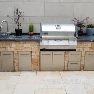 “紫荆”L3200莱姆石碳烤别墅庭院烧烤台 户外烧烤台图片,美式户外烧烤台庭院,户外烧烤台设计生产