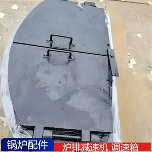 供应350*450弧形炉门 整体铸铁锅炉检修门 生物质锅炉弧形观火门
