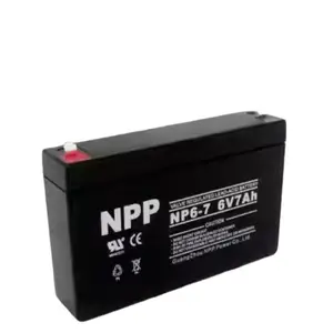 NPP耐普蓄电池NP6-7Ah 免维护儿童玩具车6V7AH门禁电梯UPS