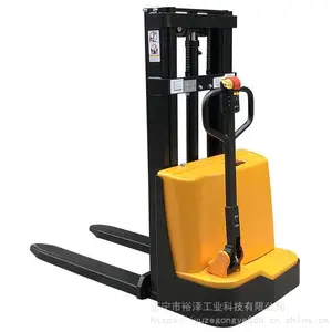 半全电动叉车1.5吨堆高车液压装卸车2吨升高小型步行式站驾插腿式