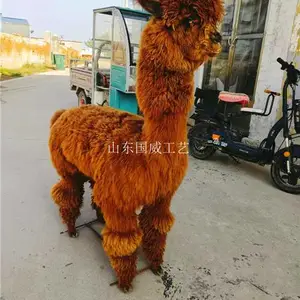 仿真羊驼生态标本电动仿真羊驼模型