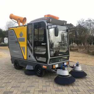 营区大院道路灰尘渣土落叶扫地车 三朋四轮挂桶版道路清扫车