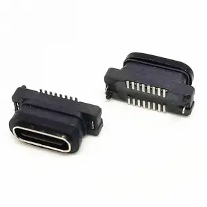 TYPE-C16PIN��ʽ��Ƭ��ˮĸ�� 180��SMT ���� 6.8H IPX8 ���Ų��