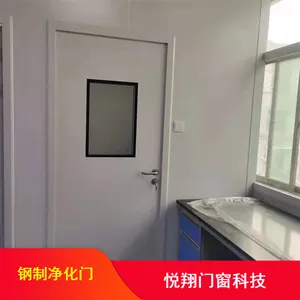 悦翔供应洁净间双开钢制净化门 定制保健院用高密封性钢制洁净门