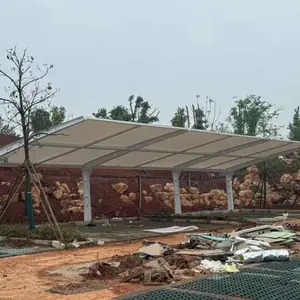 重庆膜结构车棚汽车停车篷充电桩棚电动自行车棚景观棚遮阳雨棚