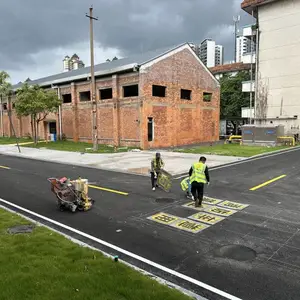 钦州港产业园道路划线,钦州工厂道路划线,钦州园区消防车道划线