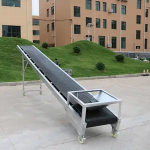 输送机小型电动卸货装车防滑流水线折叠升降式移动皮带爬坡传送带