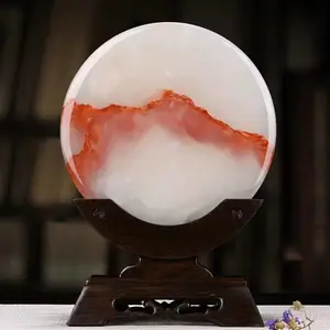 焕环祥平安扣玉器玉石盘摆件玄关办公室工艺装饰乔迁开业礼品