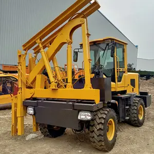 高速公路护栏打桩机 久恒液压护栏拔桩机 装载式护栏打抜一体机