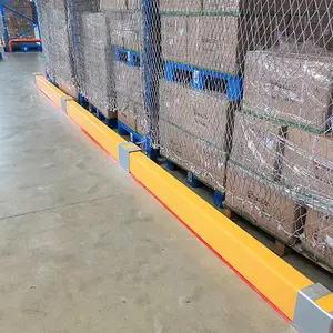 柔性防护地栏,用于落地保护的区域,以防止叉车尾部、叉脚穿的过护栏造成伤害