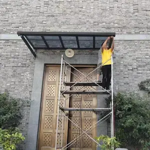 定制门口挡雨棚 户外阳台铝合金遮阳雨棚定做 别墅露台遮阳蓬