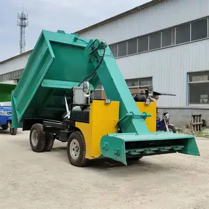 机动四驱清粪车 自走式牛场铲粪机 养殖场铲圈斗车