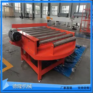 纸箱180度旋转滚筒输送机 托盘360度重型顶升移栽机 辊轴旋转平台46