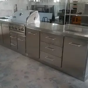 紫金桃源整体不锈钢户外烧烤台厨房 美式户外烧烤台庭院,不锈钢灶台,不锈钢厨房灶具,别墅庭院烧烤台
