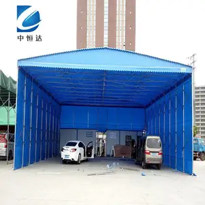 户外移动雨棚自动伸缩雨棚电动推拉篷活动推拉蓬