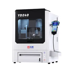 YD240小型CNC数控雕刻机全自动铜铝金属切割烫金版高精密精雕机