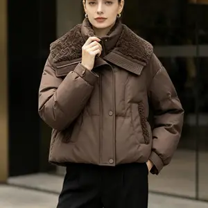 雪佳乐时尚加厚鹅绒服 女装直播羽绒服一手货源 大码羽绒服外套