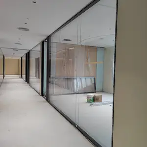 惠州成品高隔间 双玻百叶隔断工厂直销