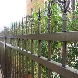 小区围墙铁栅栏@黑色弯头小区围墙铁栅栏@方管小区围墙铁栅栏