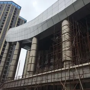 售楼处门头披水板 小区外檐铝单板