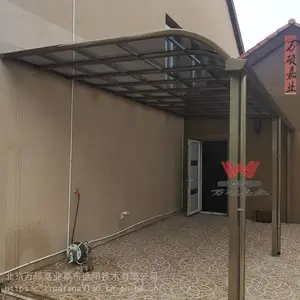 定做别墅阳台窗棚 铝合金露台棚 庭院耐力板PC遮阳雨棚车棚 自行车棚