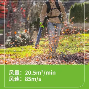 格力博40v无刷锂电背负式吹风机吹树叶吹雪BLF451