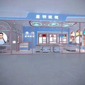 济南眼镜柜台生产基地 济南时尚眼镜展柜定做厂家 济南眼镜店装修设计公司