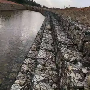 无为市西河马口河防洪治理工程石笼网格宾网雷诺护垫实体厂家