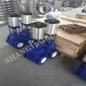 Z644TC-10 气动陶瓷双闸板阀耐磨双插板阀 DN80 铸钢法兰出料阀 排渣阀