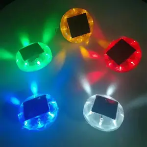 创安达太阳能道钉LED圆形道钉PC塑料道钉360度发光道钉 欢迎选购
