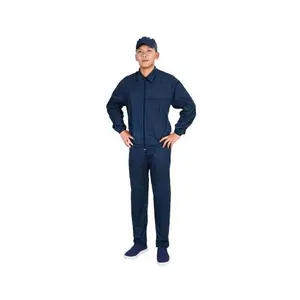 兴业卓辉涤棉工衣 透气工作服 防油防污工作制服 藏青工衣外套