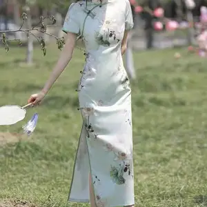法丝柯女装夏季旗袍连衣裙品牌女装折扣服装货源
