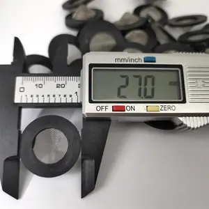 DN15橡胶包边过滤网垫片 304不锈钢40目水表用密封圈