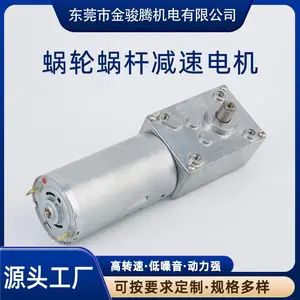 4058蜗轮蜗杆减速电机12V24V自锁大扭矩直流减速马达智能锁阀门窗帘电机厂家定制低速高扭直流减速马达