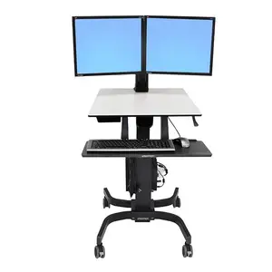 Ergotron爱格升24-214-085双显示器移动办公升降桌