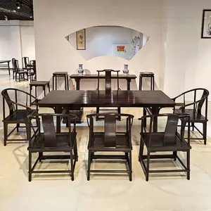 黑枝酸茶桌椅组合 新中式家用功夫禅意泡茶台办公用茶台