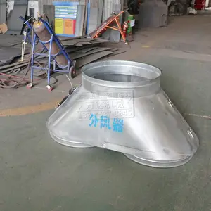 万达矿用Y型双风机自动切换铁质分风器煤矿井下防逆流通风设备