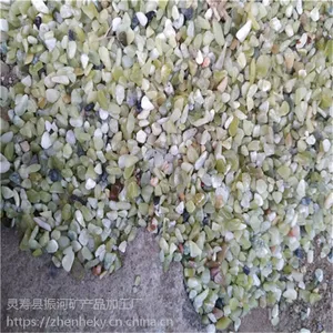 汗蒸房用绿玉石 桑拿房玉石颗粒 沙疗用玉石粒厂家