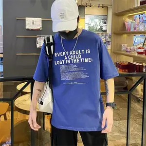 山东潍坊坊子即墨服装批发市场几元男装厂家亏本处理T恤学生潮流上衣宽松