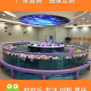 全透明正圆环流池,高端、环保、时尚,气泡彩灯冲浪恒温功能齐全