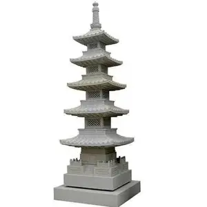 青石雕刻石雕舍利塔 寺庙佛塔定制 寺院摆件大型石塔